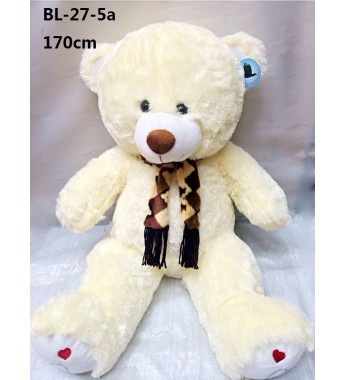 Медведь плюшевый в шарфе муз. 50 см     