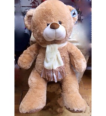 Медведь плюшевый в шарфе муз. 60 см
