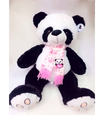 Панда плюшевая в шарфе муз.50 см