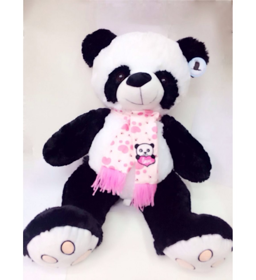 Панда плюшевая в шарфе муз.60 см