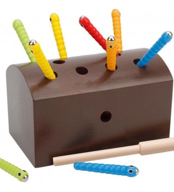 Деревянная игрушка - Сундук с червяками
