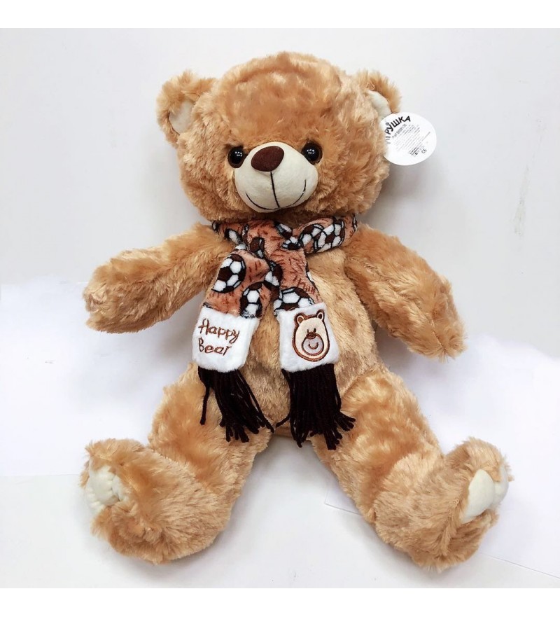 Медведь плюшевый в шарфе 35 см музыкальный (цена за набор 3  ...