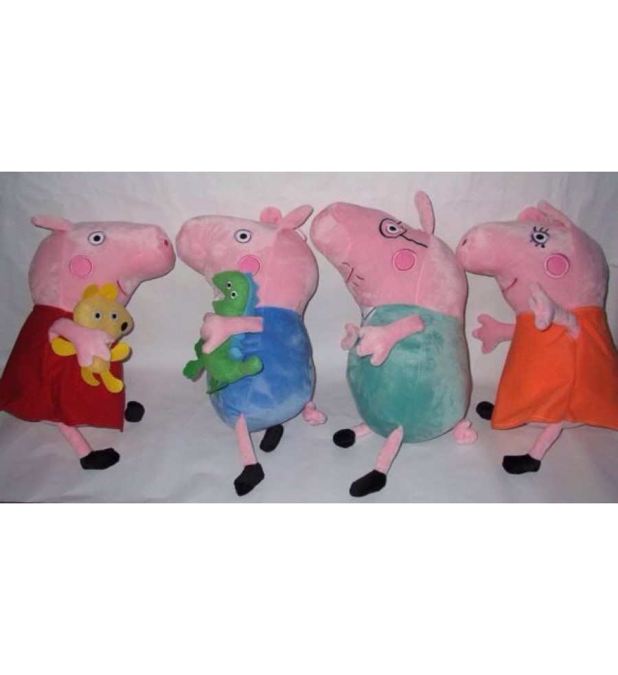 Свинка пеппа ,набор 4 герои разные,35 см